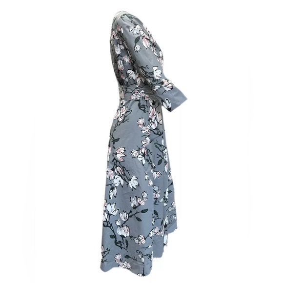 Max Mara Women's Grey Lacca Floral Printed Cotton A Line Dress - Picture 3 of 11